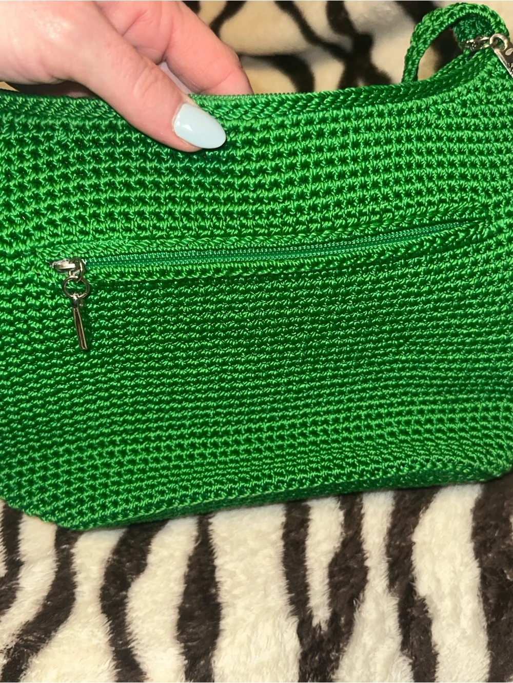 The Sak Green Crochet Shoulder Bag